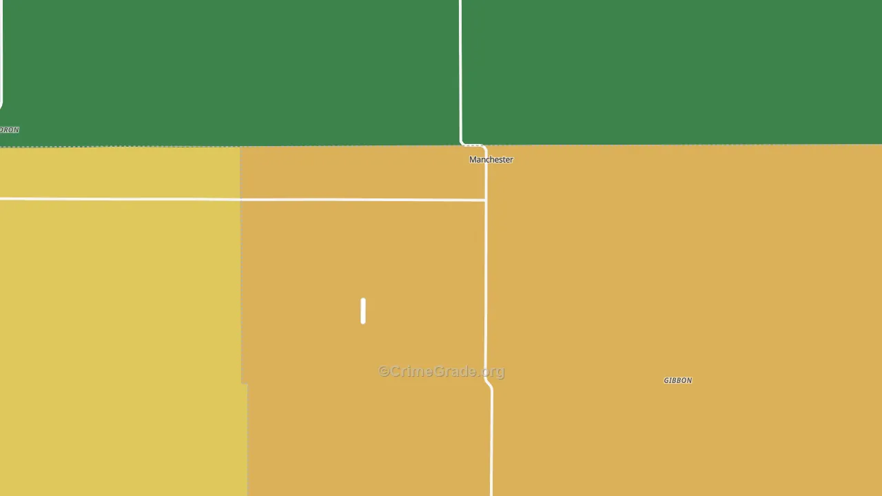 Manchester, OK Map of Theft Rates