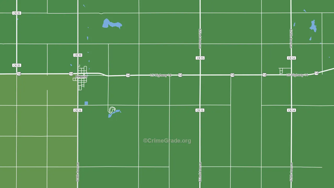 Manchester, SD Map of Theft Rates