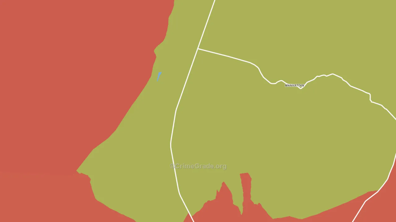 Manhattan, NV Map of Theft Rates