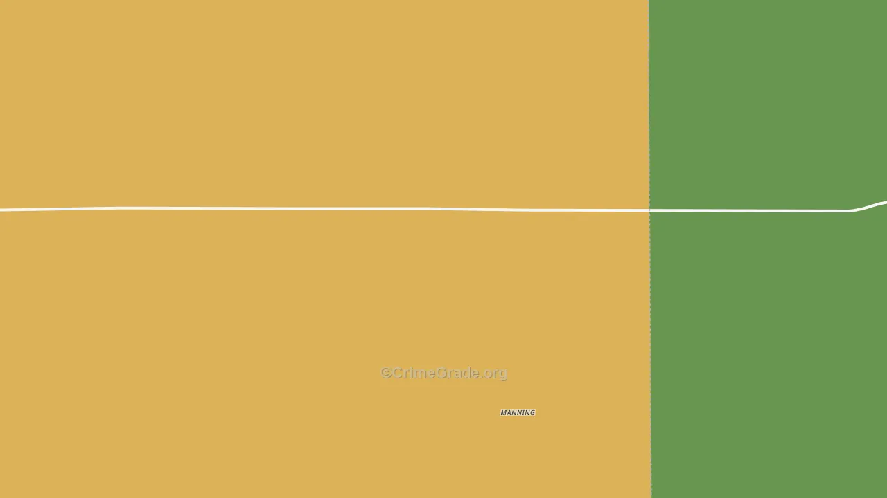 Manning, KS Map of Theft Rates