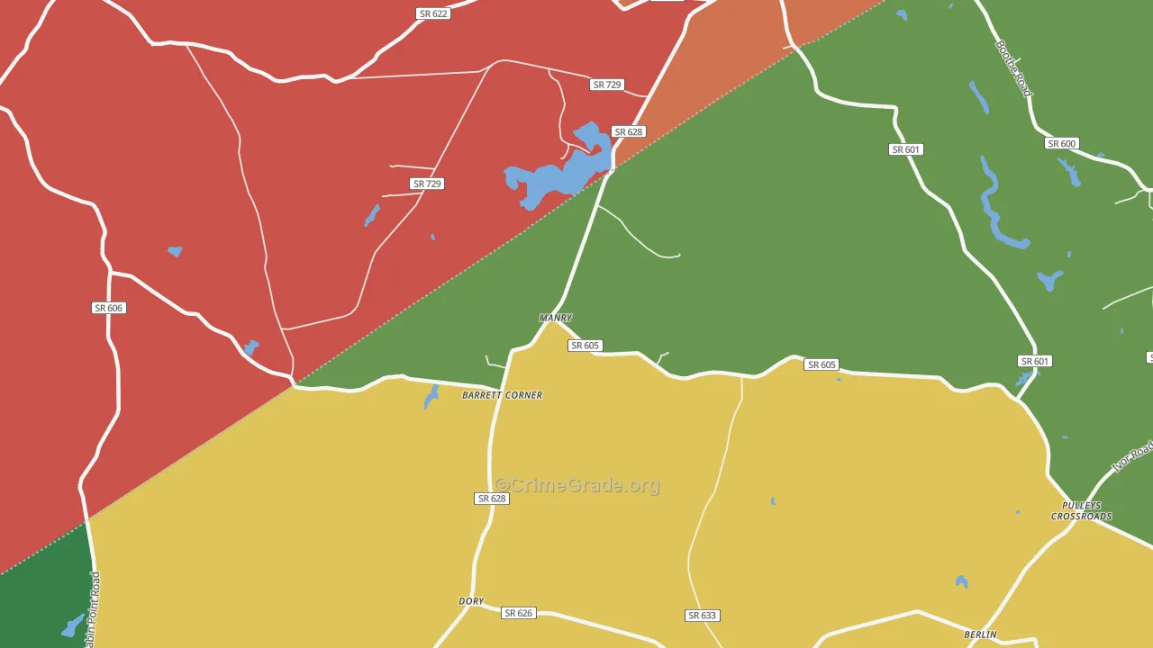 Manry, VA Map of Theft Rates