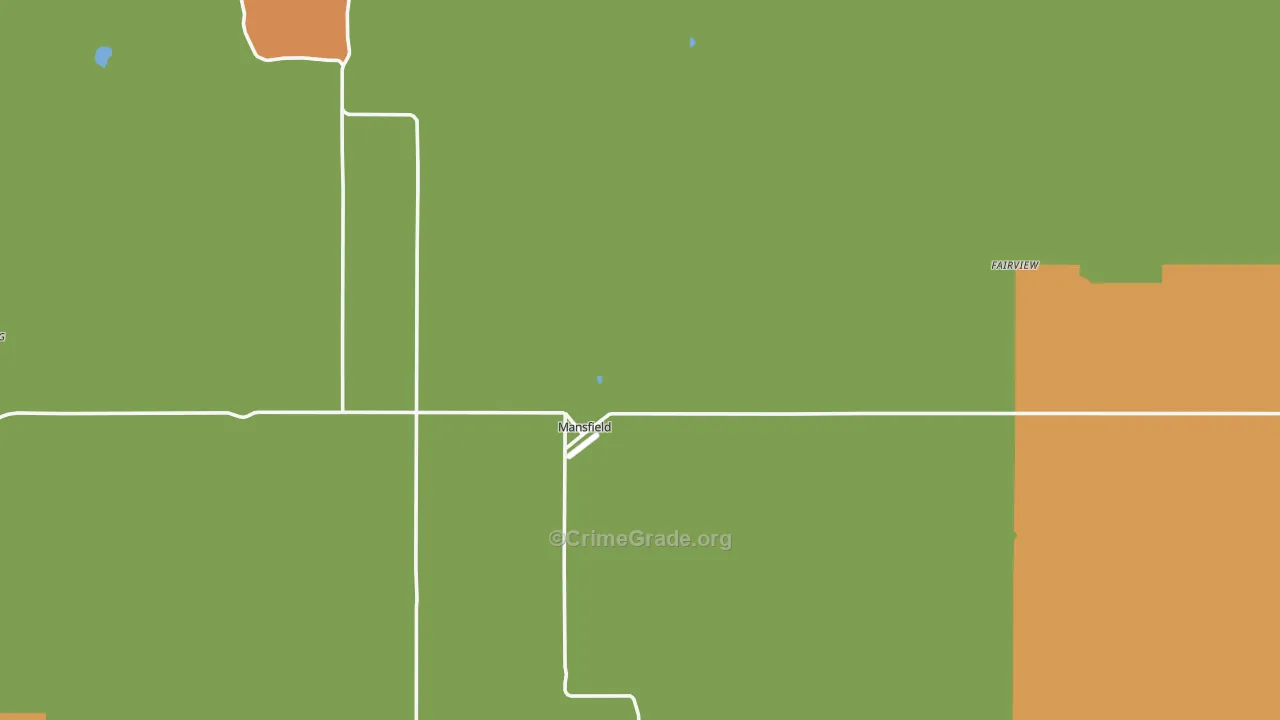 Mansfield, WA Map of Theft Rates