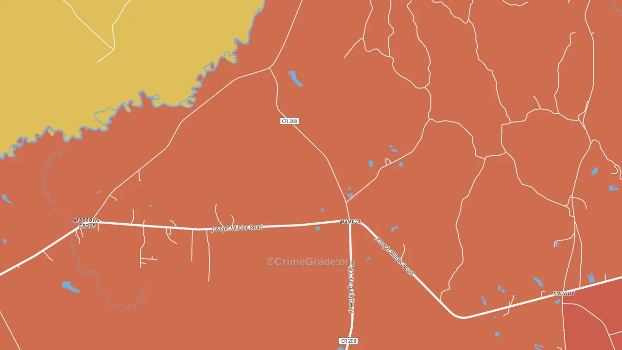 Mantua, AL Map of Theft Rates