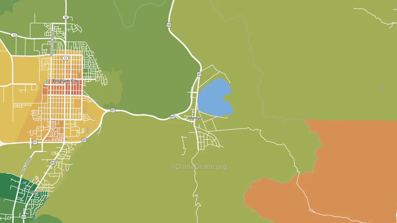 Mantua, UT Map of Theft Rates