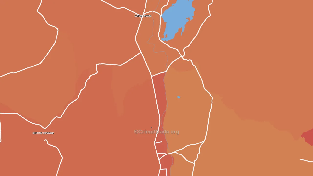 Many Farms, AZ Map of Theft Rates