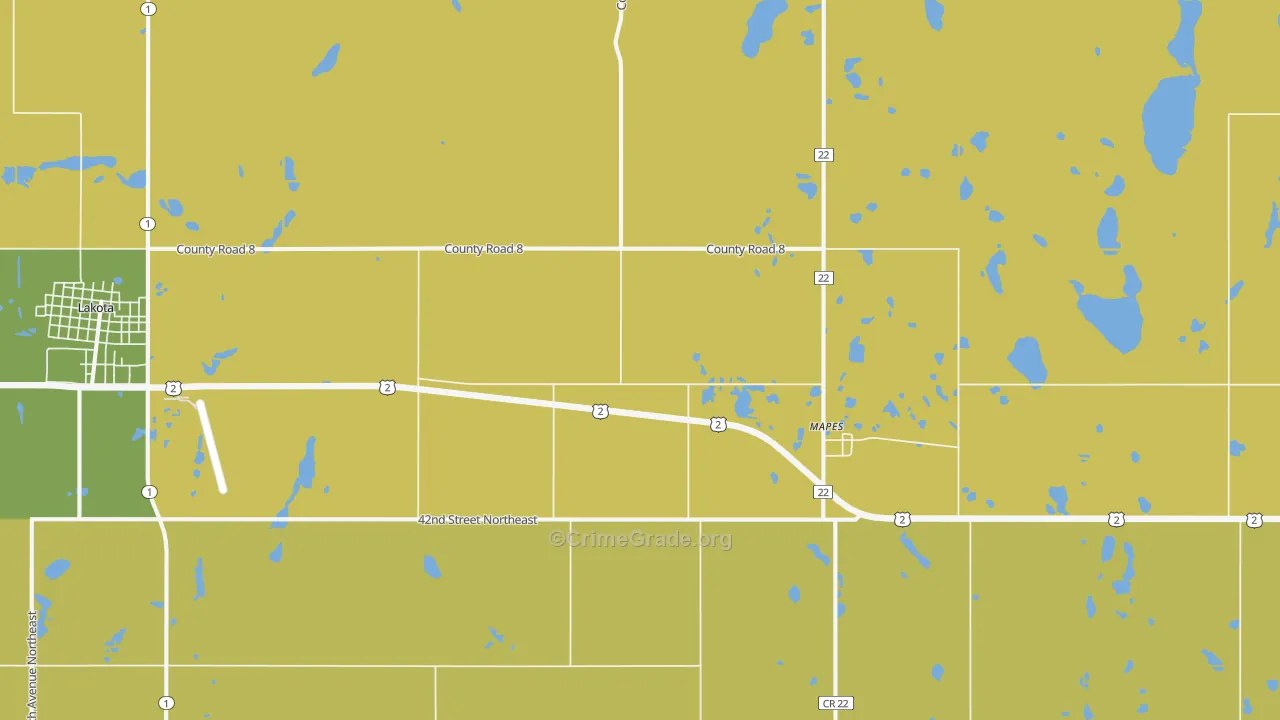 Mapes, ND Map of Theft Rates