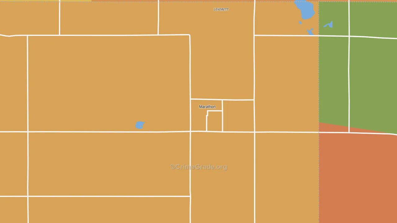 Marathon, IA Map of Theft Rates
