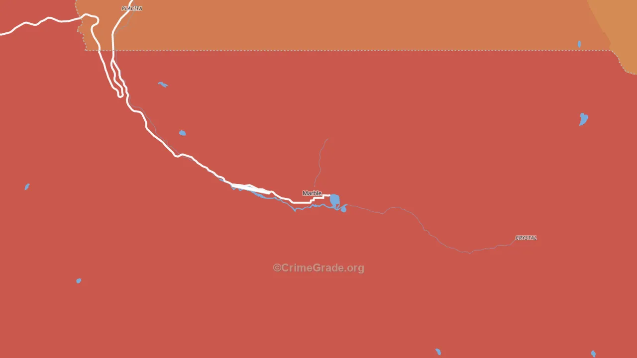 Marble, CO Map of Theft Rates