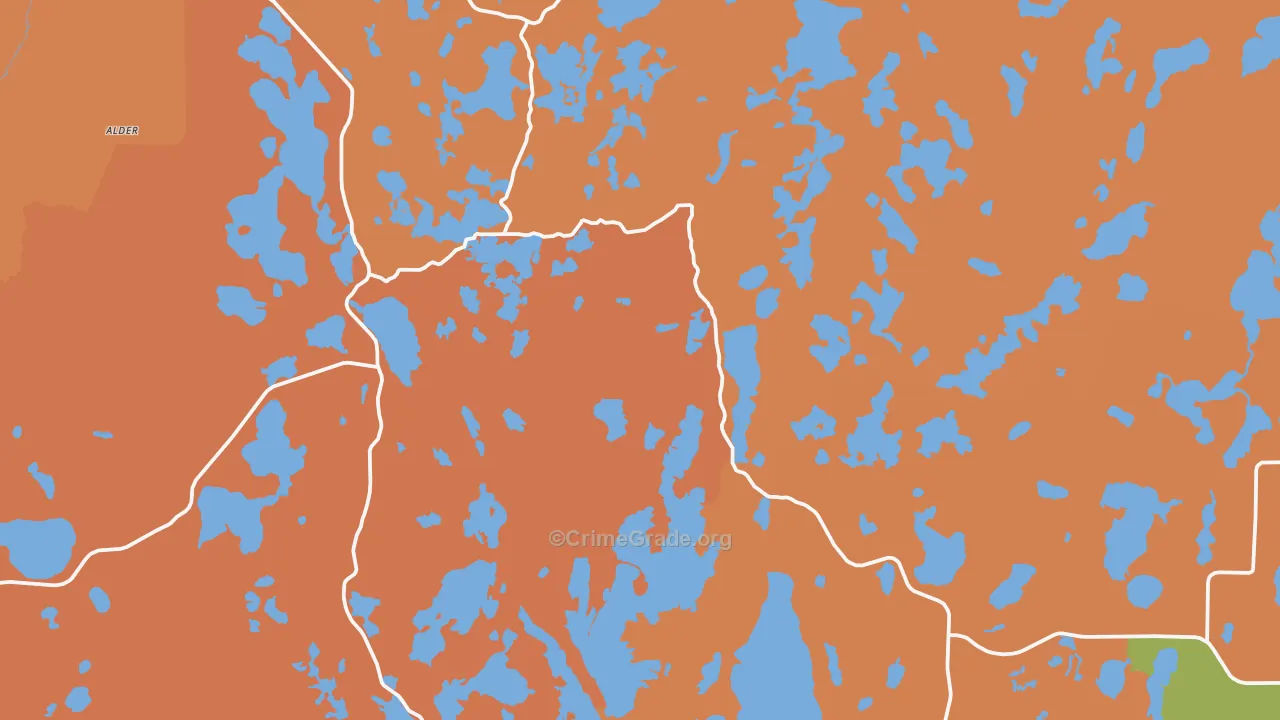 Marcell, MN Map of Theft Rates