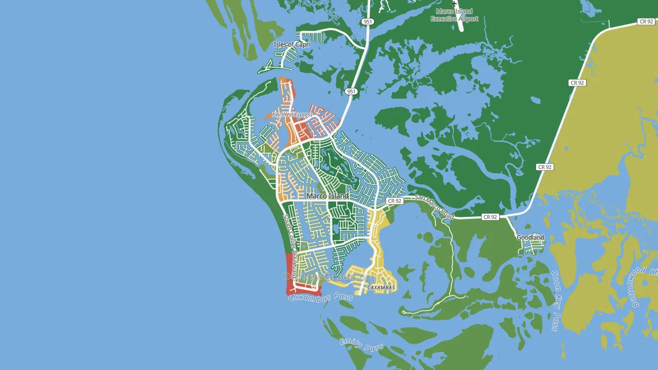 Marco Island, FL Map of Theft Rates