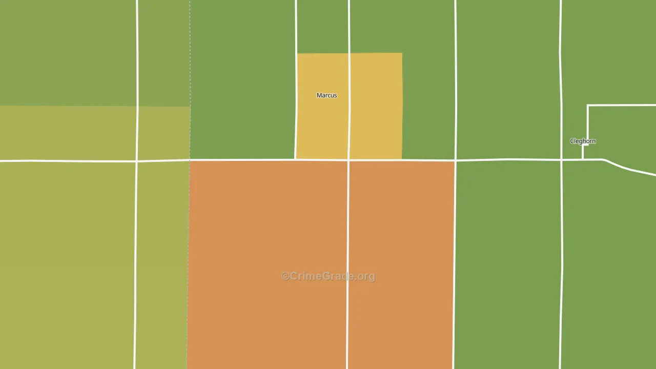 Marcus, IA Map of Theft Rates