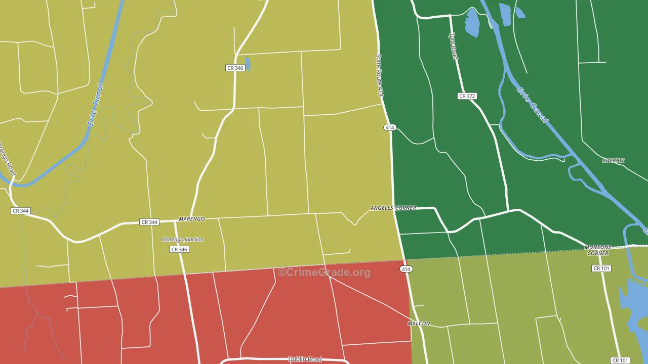 Marengo, NY Map of Theft Rates