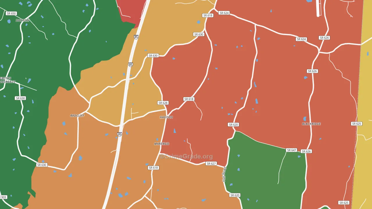 Marengo, VA Map of Theft Rates