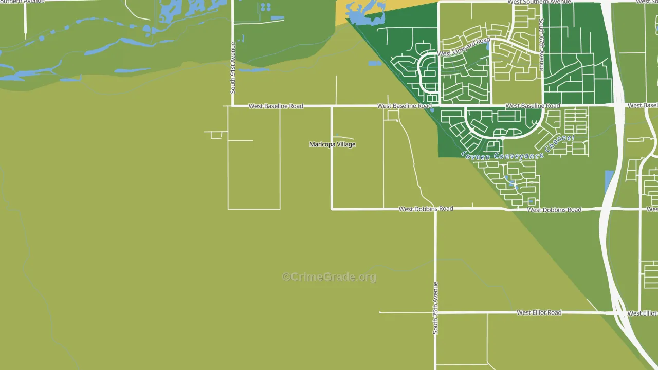 Maricopa Colony, AZ Map of Theft Rates