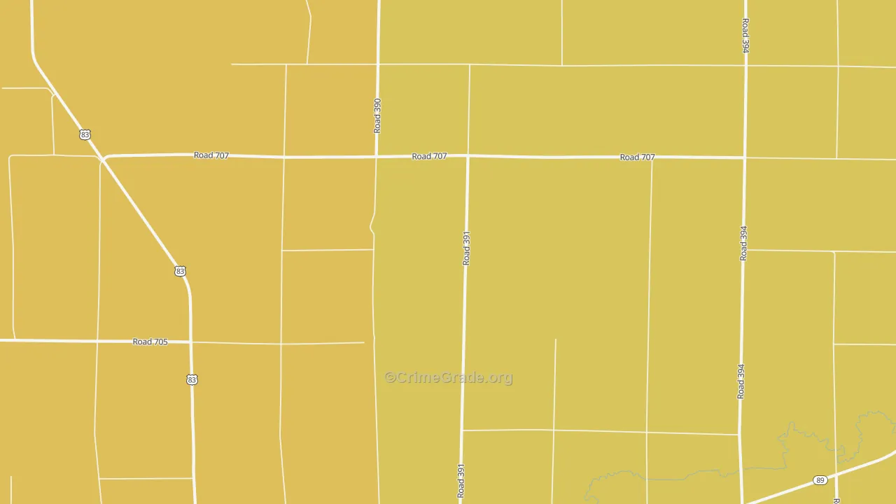 Marion, NE Map of Theft Rates