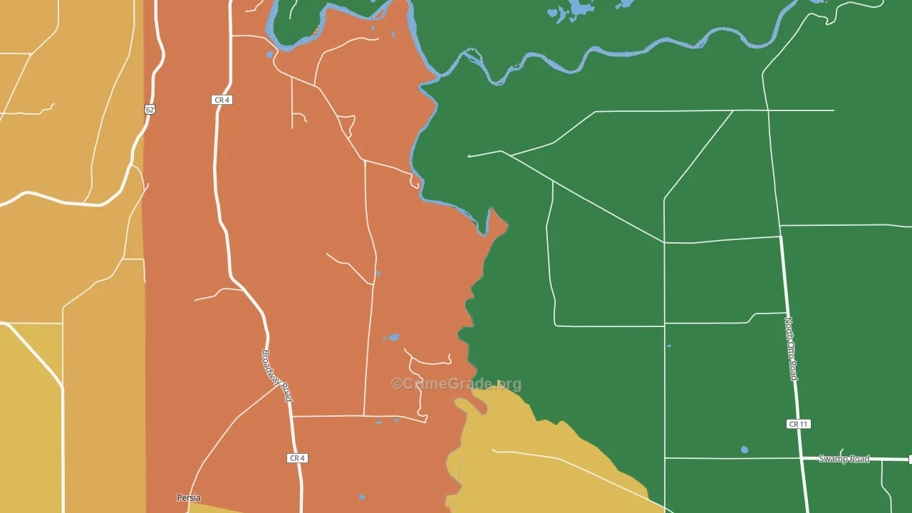 Markhams, NY Map of Theft Rates
