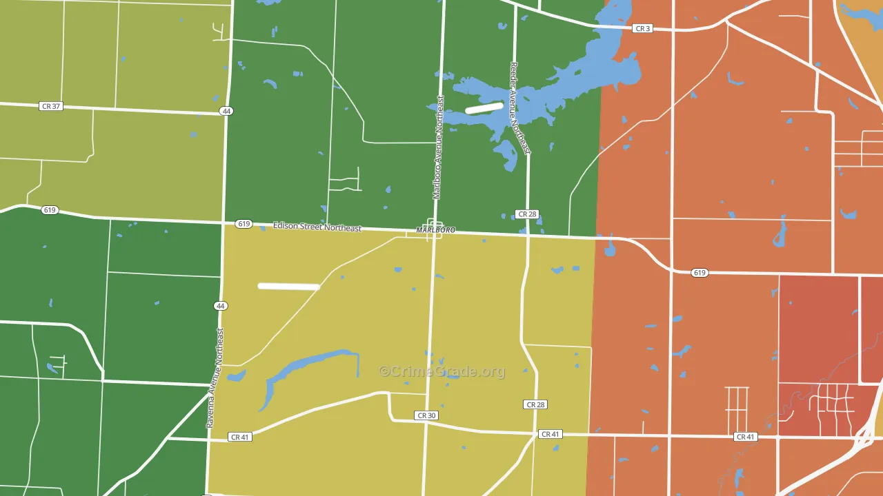Marlboro, OH Map of Theft Rates