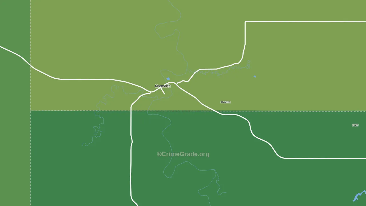 Marmarth, ND Map of Theft Rates