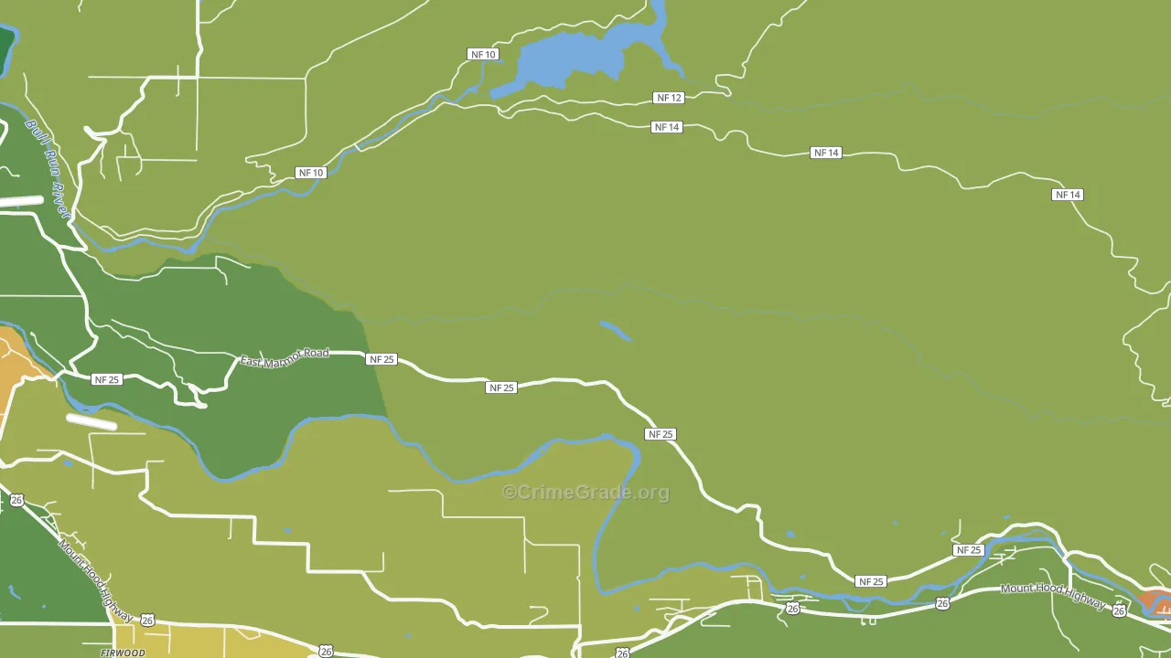 Marmot, OR Map of Theft Rates