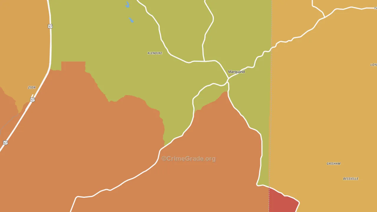 Marquand, MO Map of Theft Rates