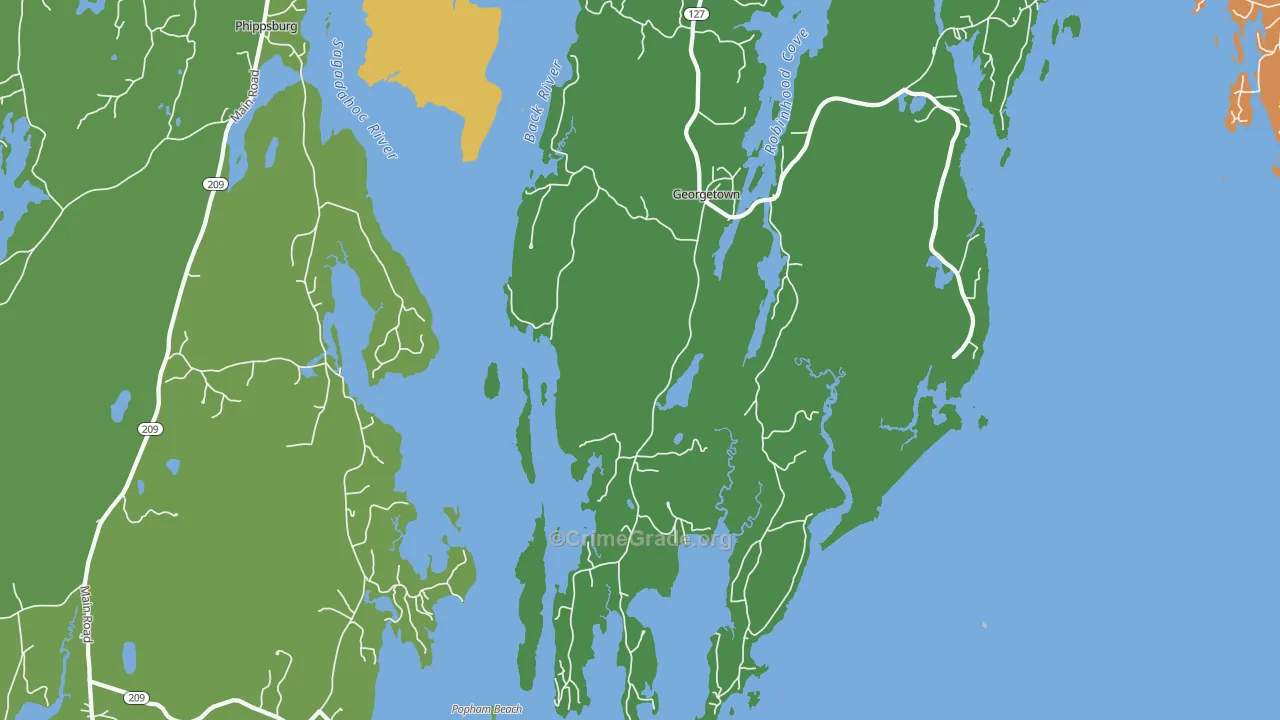Marrtown, ME Map of Theft Rates