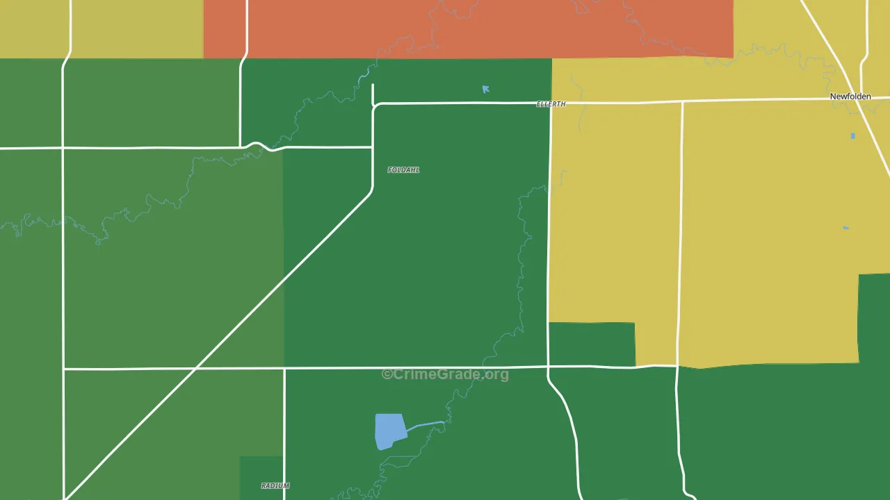 Marshall County, MN Map of Theft Rates