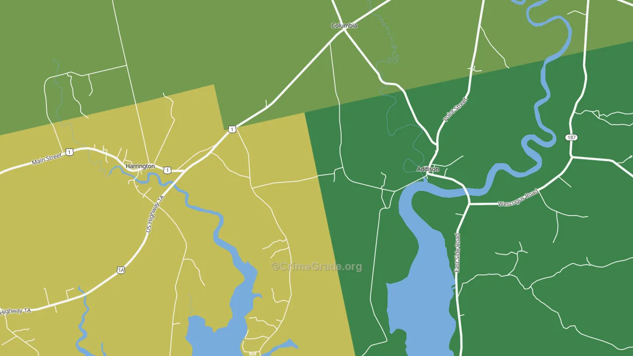 Marshville, ME Map of Theft Rates