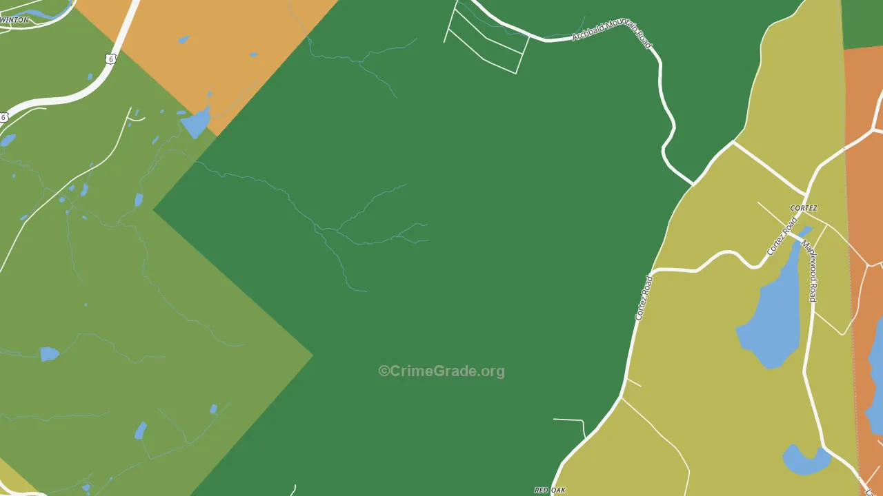Marshwood, PA Map of Theft Rates