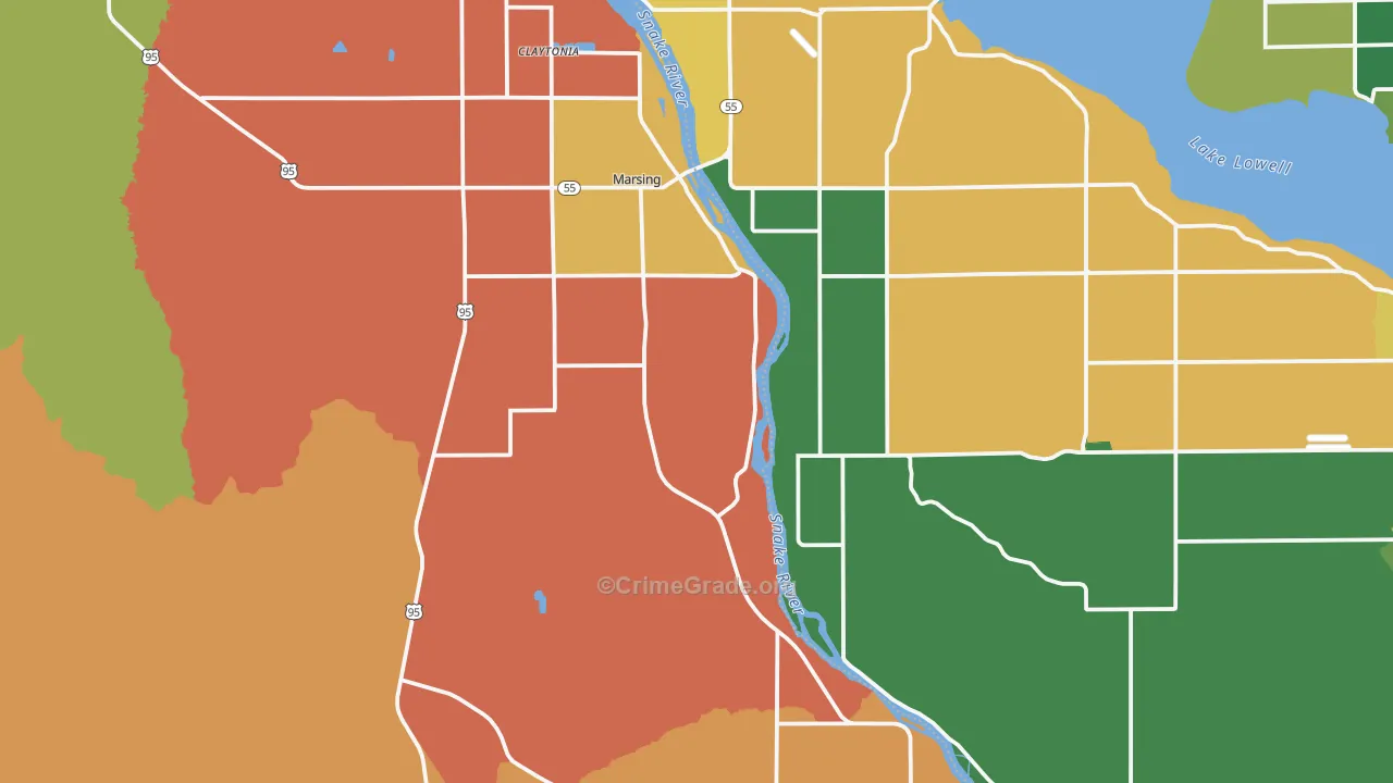 Marsing, ID Map of Theft Rates