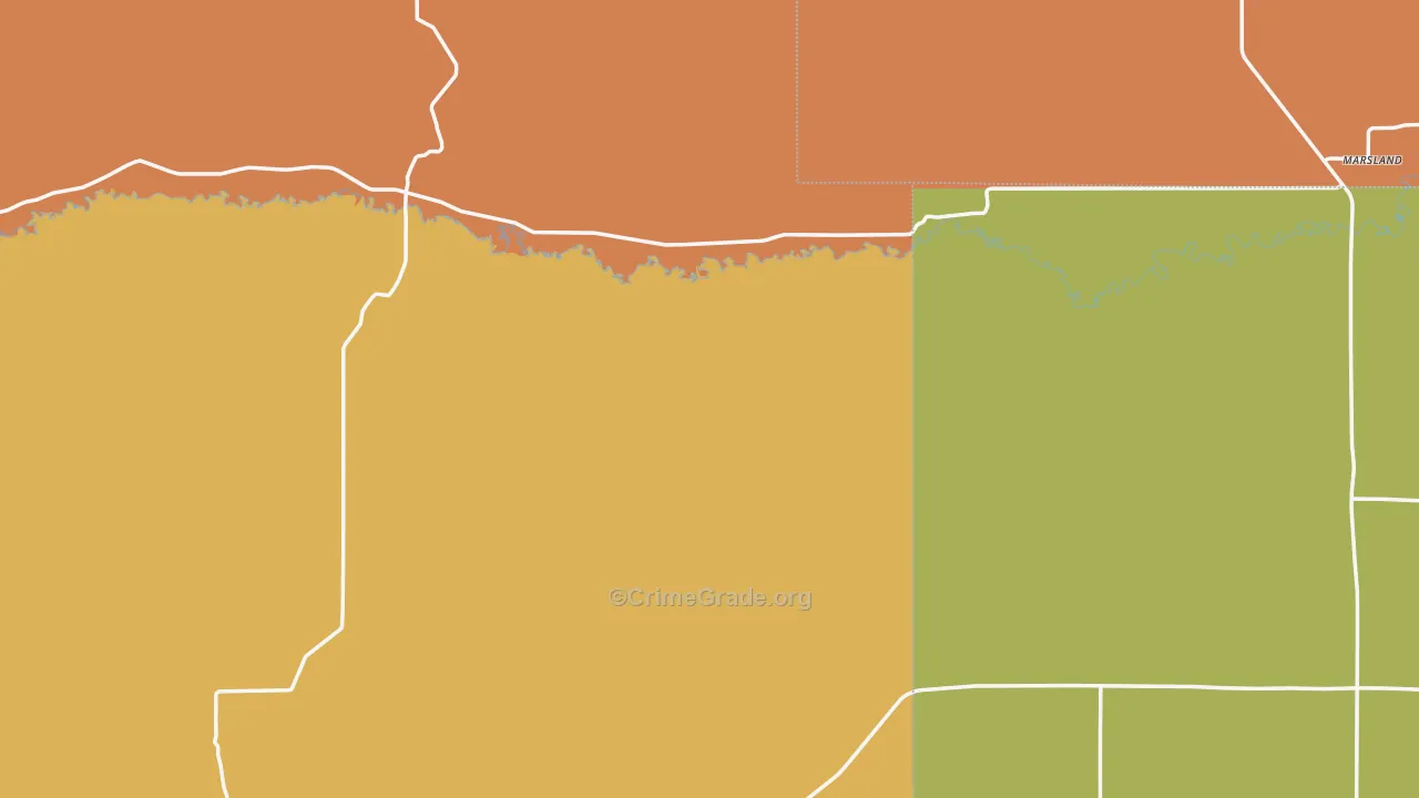 Marsland, NE Map of Theft Rates