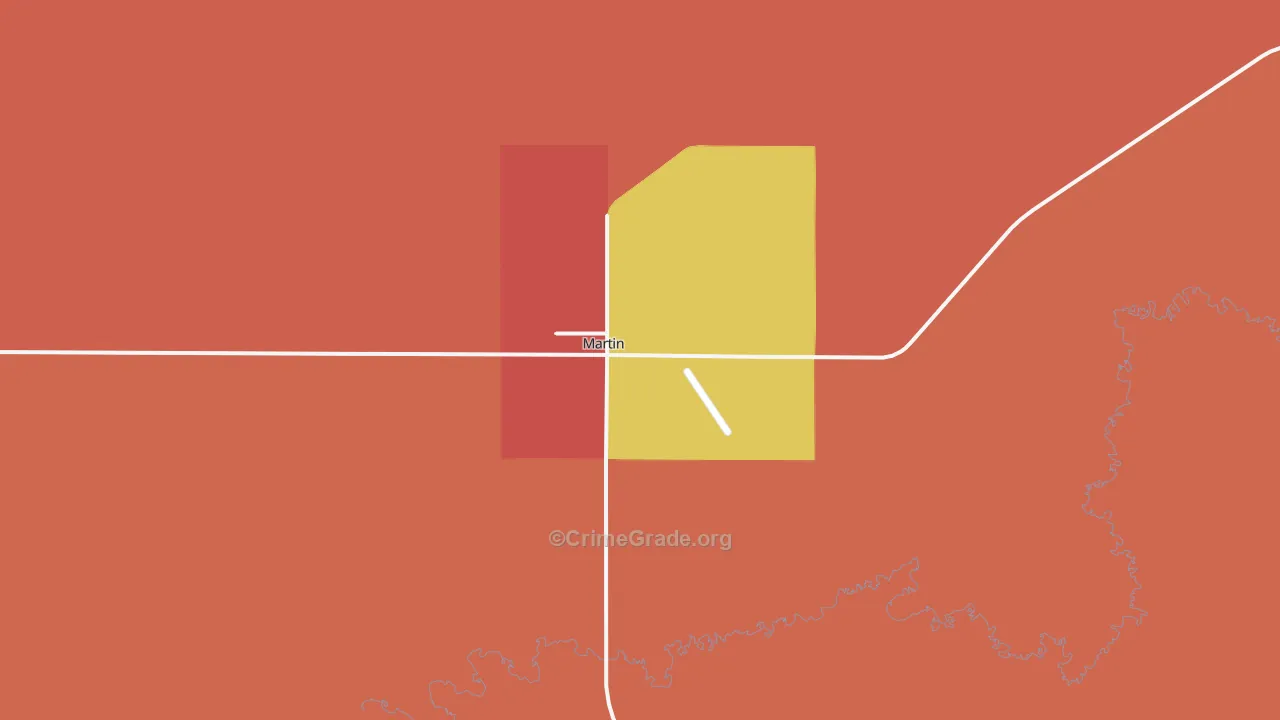 Martin, SD Map of Theft Rates