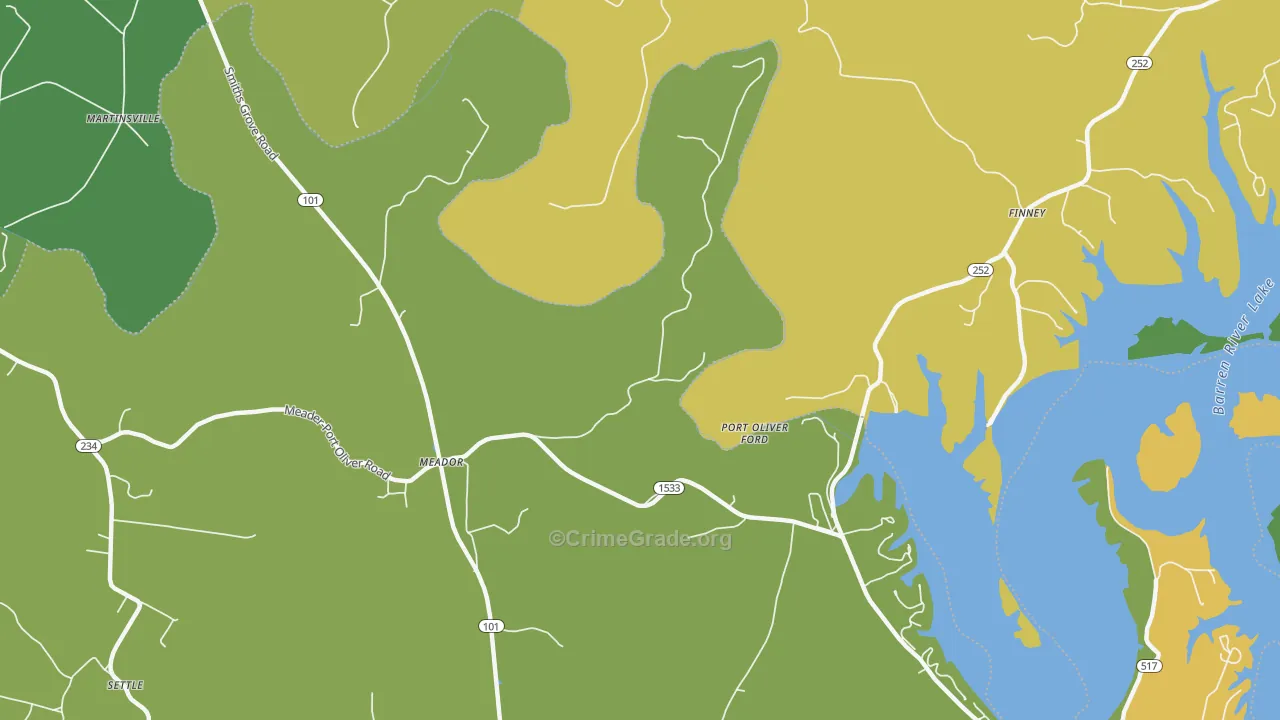 Martinsville, KY Map of Theft Rates