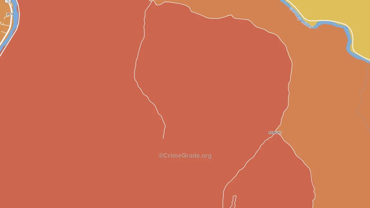 Marvel, WV Map of Theft Rates