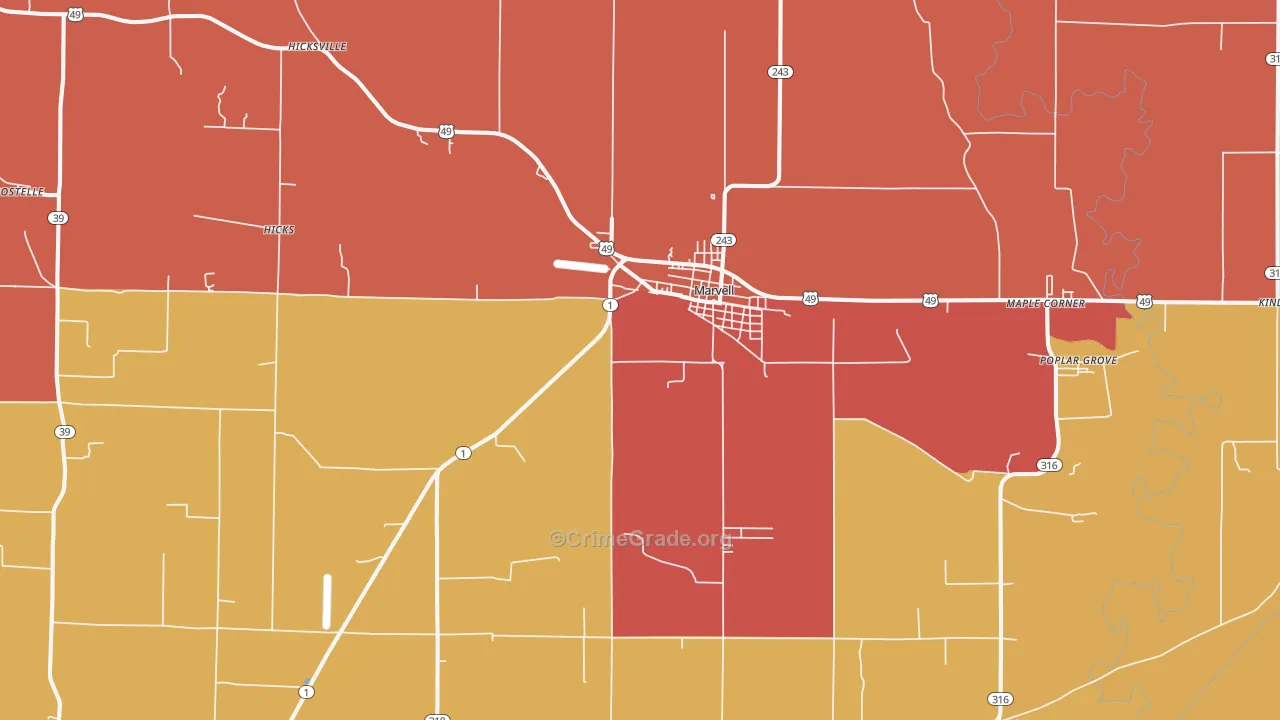 Marvell, AR Map of Theft Rates