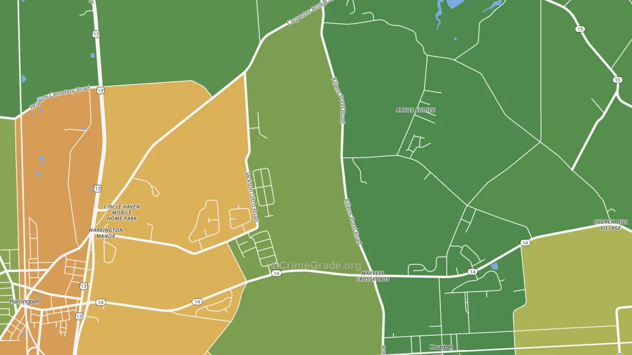 Marvels Crossroads, DE Map of Theft Rates