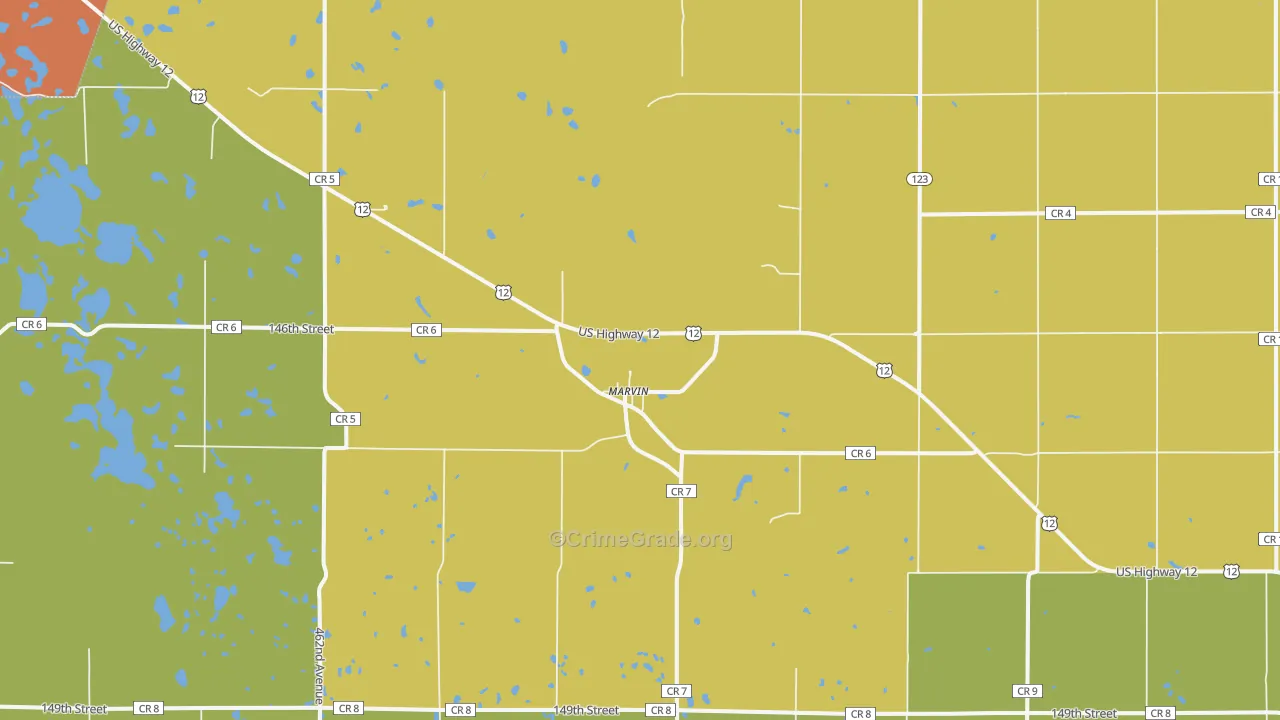 Marvin, SD Map of Theft Rates