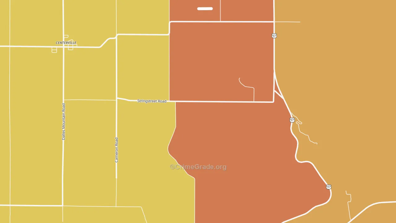 Maryhill, WA Map of Theft Rates