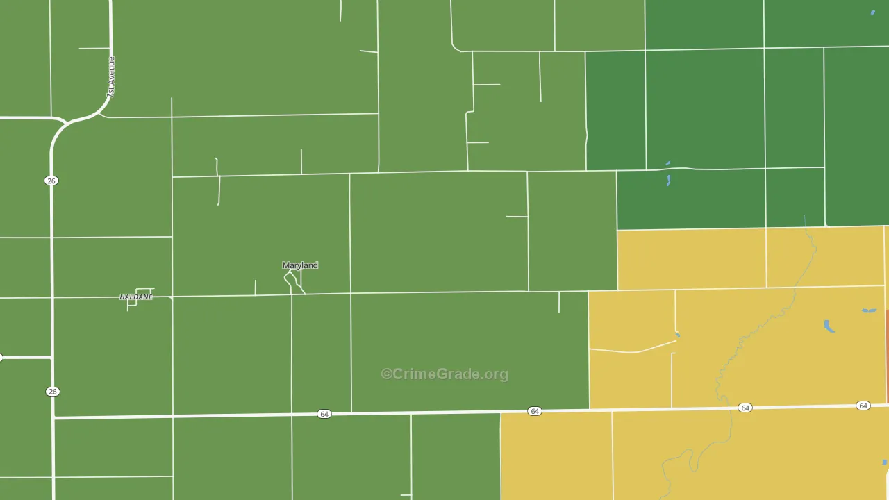 Maryland, IL Map of Theft Rates