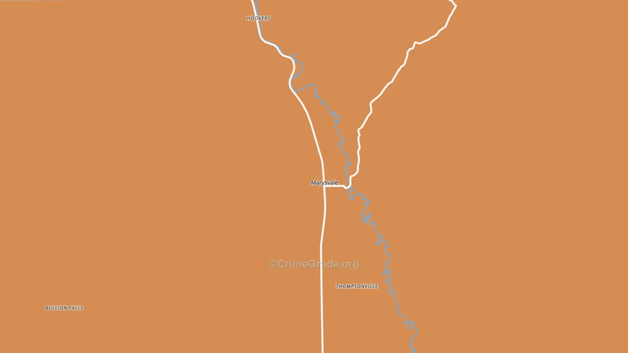 Marysvale, UT Map of Theft Rates