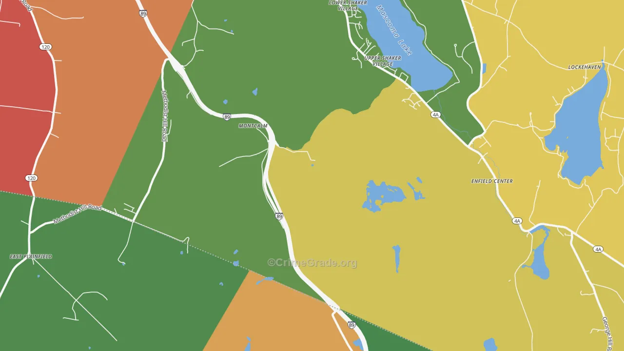 Mascoma, NH Map of Theft Rates