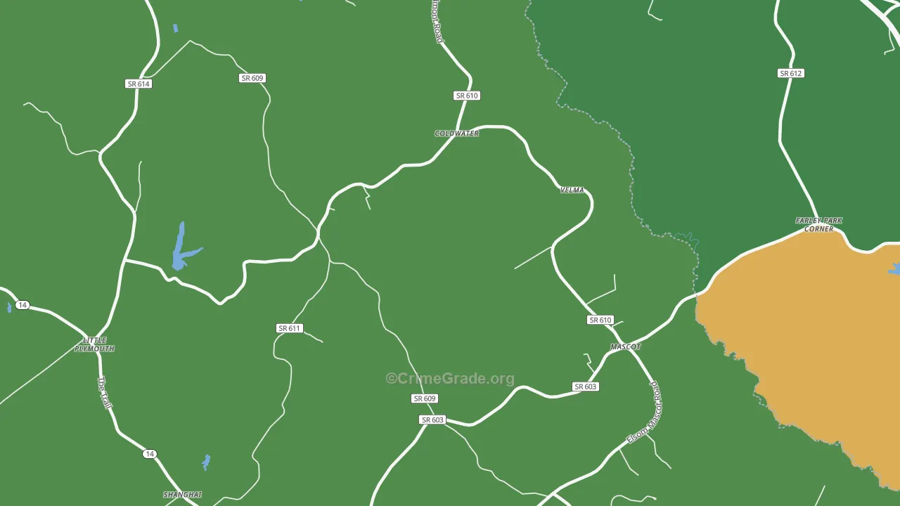Mascot, VA Map of Theft Rates