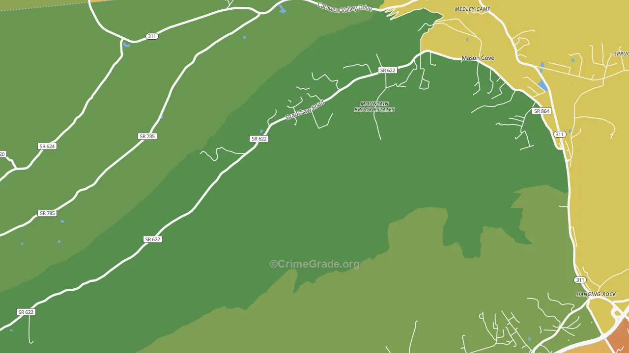 Mason Cove, VA Map of Theft Rates