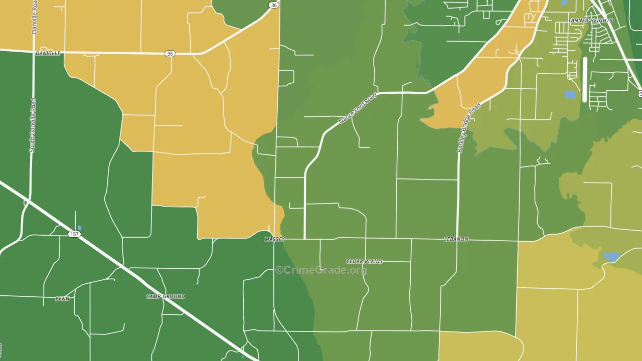 Massey, AL Map of Theft Rates