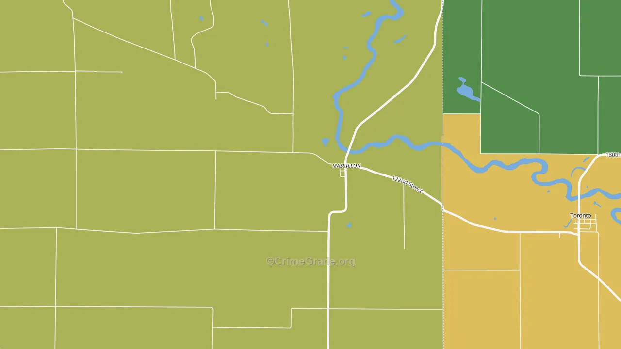 Massillon, IA Map of Theft Rates