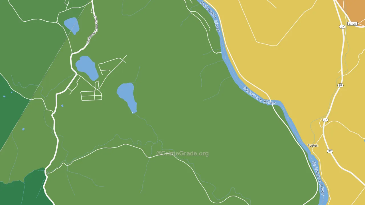 Mast Hope, PA Map of Theft Rates