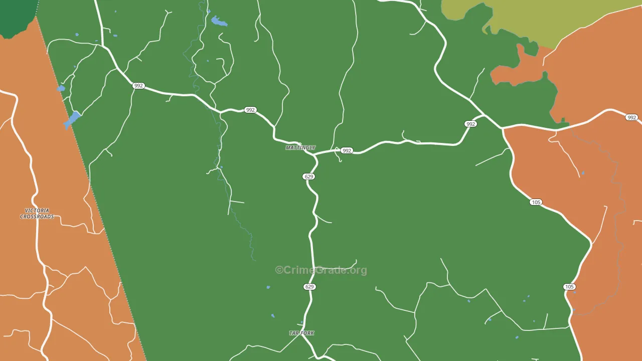 Mattingly, KY Map of Theft Rates