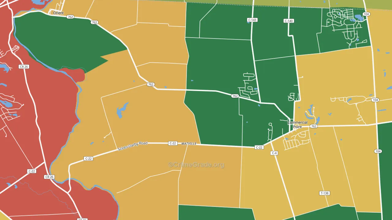 Matville, OH Map of Theft Rates