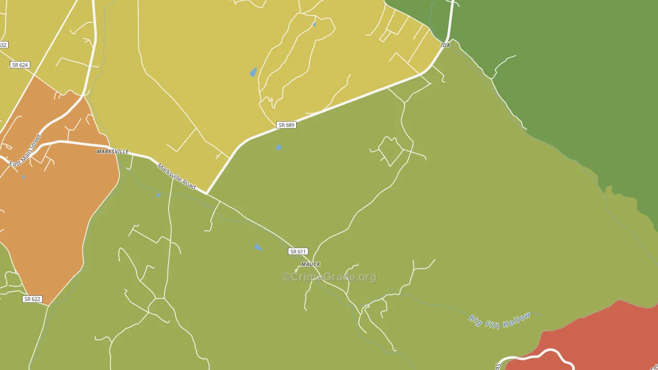 Mauck, VA Map of Theft Rates