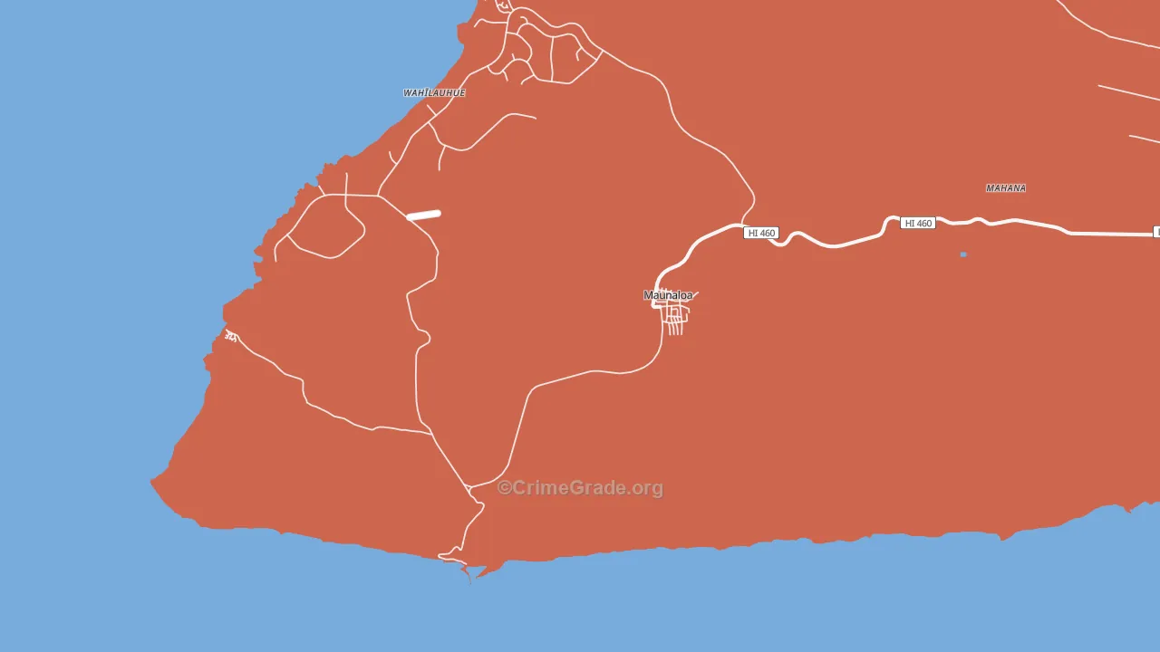 Mauna Loa, HI Map of Theft Rates