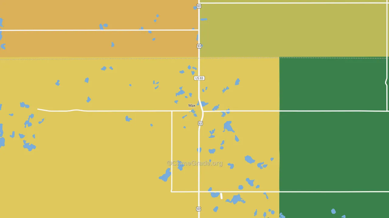 Max, ND Map of Theft Rates